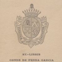 Ex-libris. Conde de Penha Garcia [José Capelo Franco Frazão]